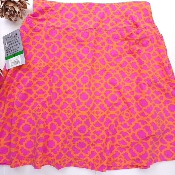 ❣️New ICIKÜLS Lattice Pink/ Orange Flip Skorts Size Med - Picture 8 of 13
